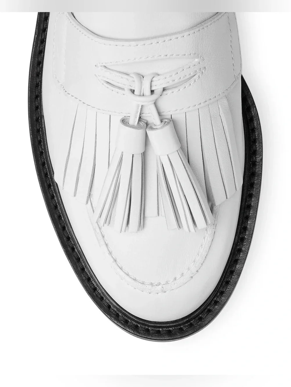 LIKE NEW Stuart Weitzman Mila Lift Loafers‎ White Leather 9.5 Women’s